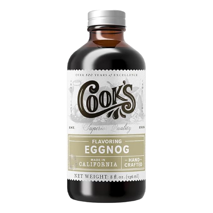 Cook's, Eggnog Flavoring ,for Making Eggnog, Baking, Ice Cream, Custard, Cheesecake, and Cookies, 8