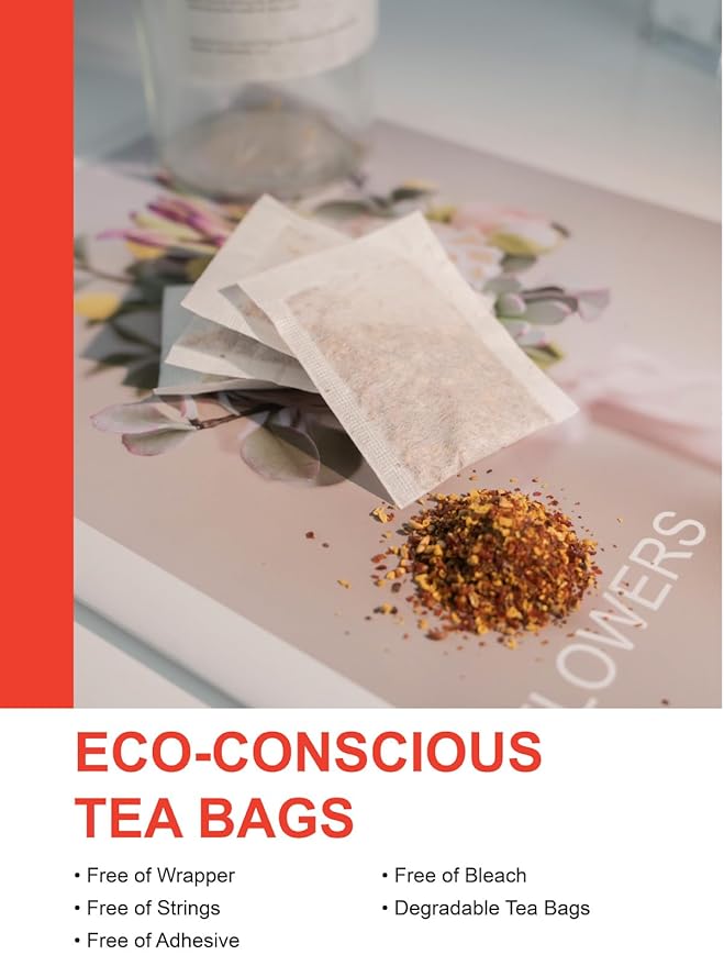 TeeLux Rose Hips Tea Bags, Premium Rosehip Herbal Tea, Fruity Flavor and Aroma, Caffeine-free, 100