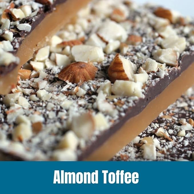 Door County Coffee Almond Toffee Flavored Ground - 10 oz Bag | Flavored Ground Medium Roast - 100%
