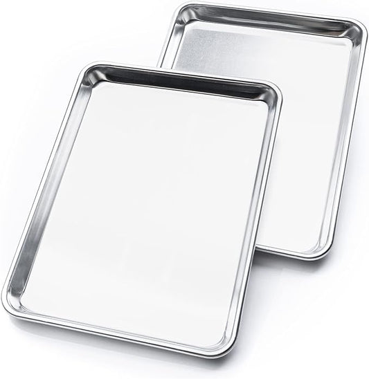 KITCHENATICS Premium Quality Half Sheet Size Baking Pans, Nonstick Cookie Sheets for Baking, Oven