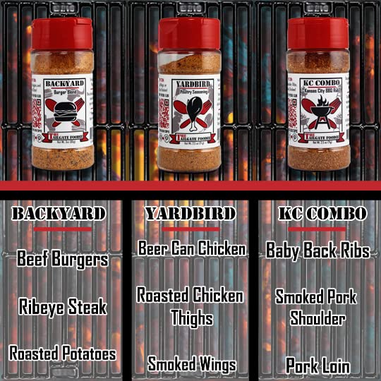 THE TAILGATE FOODIE Rare Pitmaster Gourmet Seasonings | 4 pc Grill Essentials Gift Set | 3 Secret