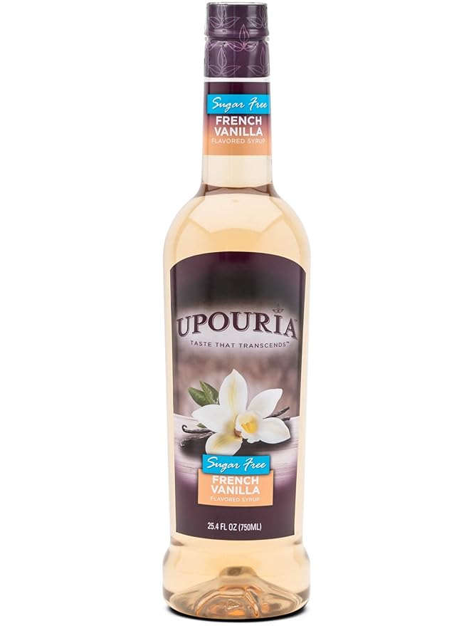 Upouria Holiday Syrup Bundle, Sugar-Free French Vanilla, 100% Vegan, Gluten-Free, Kosher, 750mL