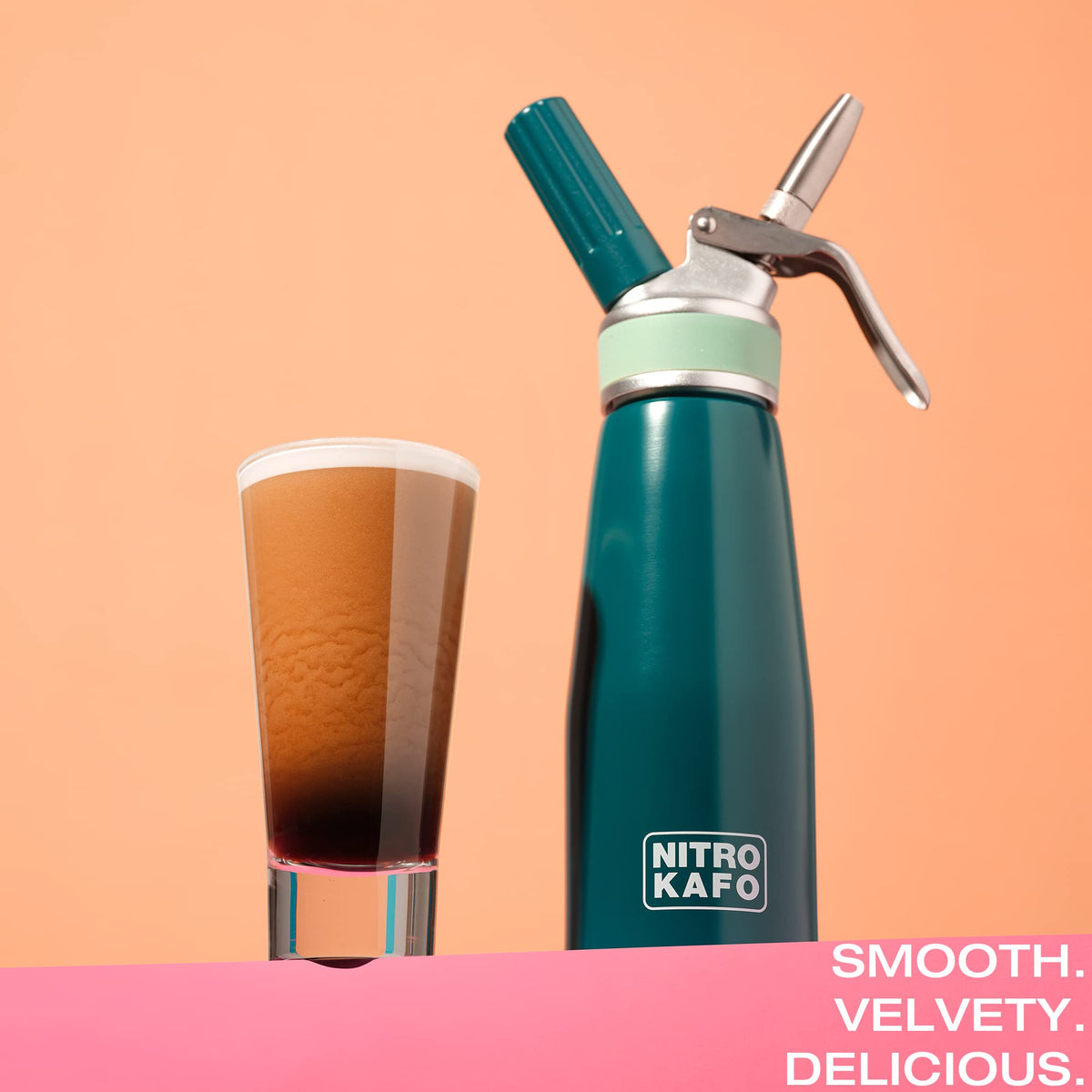 Nitro Cold Brew Maker, Nitro Diffuser Nozzle & Cold Brew Maker, 1-Pint/0.5L