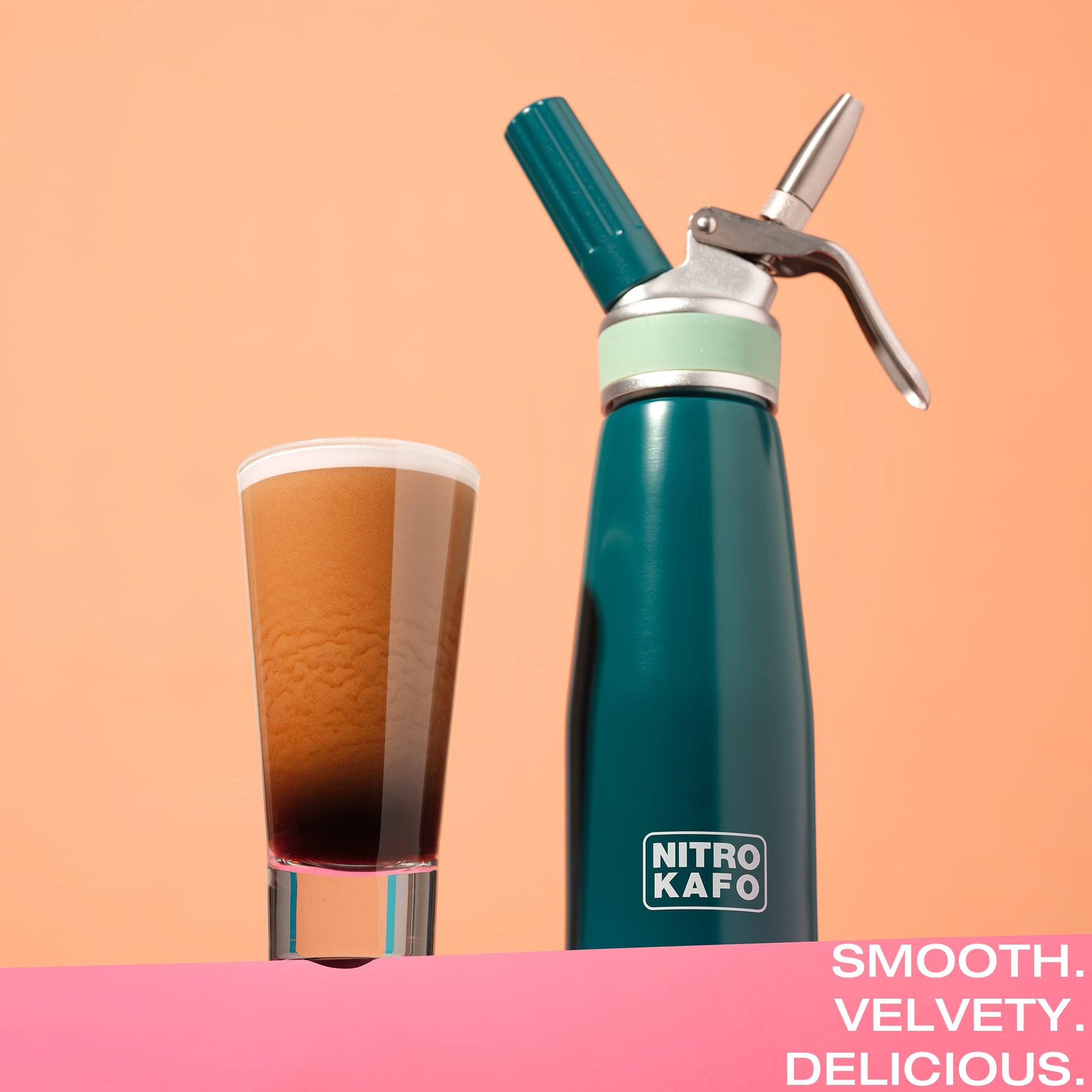 Nitro Cold Brew Maker, Nitro Diffuser Nozzle & Cold Brew Maker, 1-Pint/0.5L