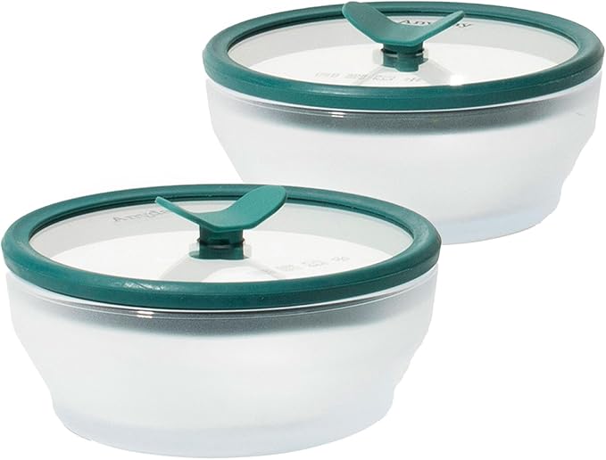 Anyday 2-Pack (2-Cup) Glass Food Storage Set with Glass Lids | Plastic-Free Frosted Meal Prep Bowls
