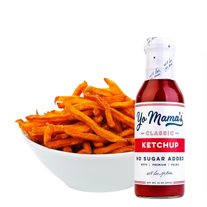 Yo Mama's Foods Keto Classic Ketchup ??Pack of (1) - No Sugar Added, Low Carb, Vegan, Gluten Free