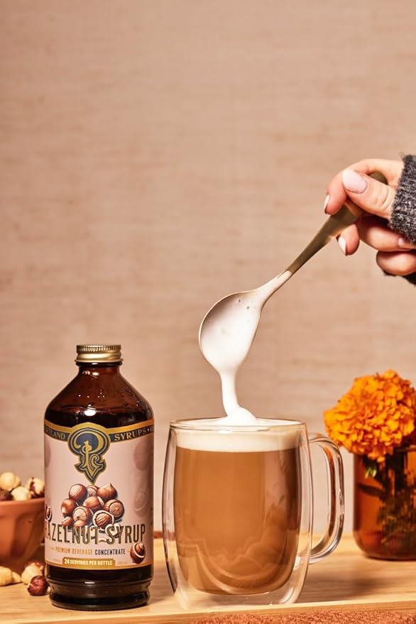 Portland Syrups Hazelnut Syrup – Flavoring for Coffee, Lattes, Cold Brew, Macchiatos, Cocktails