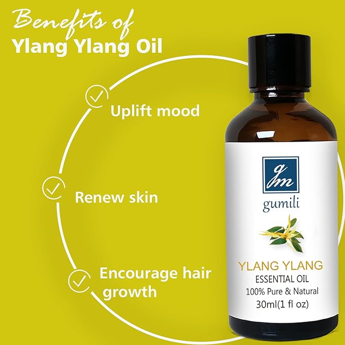 Ylang Ylang Essential Oil 1 Oz ??100% Pure & Natural Ylang Ylang Oil for Skin, Aromatherapy