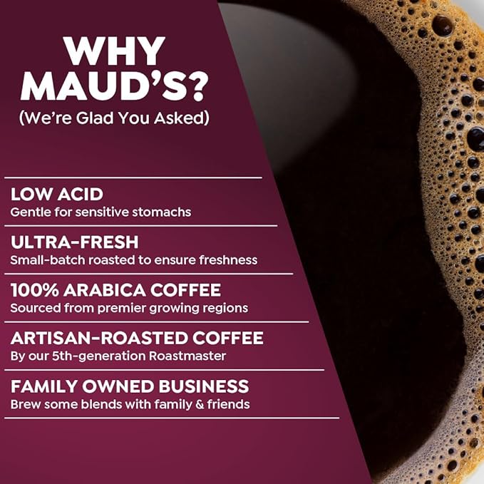 Maud's Chicory Flavored Coffee Pods, 18 ct, Dark Roast Flavored Coffee in Recyclable Single Serve