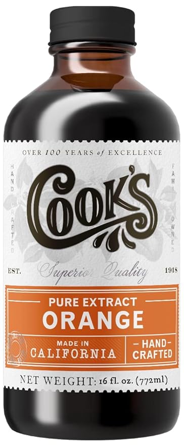 Cook's Pure Orange Extract From Florida Oranges | For Ice Cream, Cakes, Breads, Cookies and Drinks