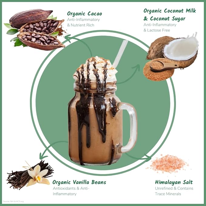 Bare Life: Dairy Free Frozen Hot Cocoa | Blended Premium Frappe Iced Hot Chocolate Smoothie |