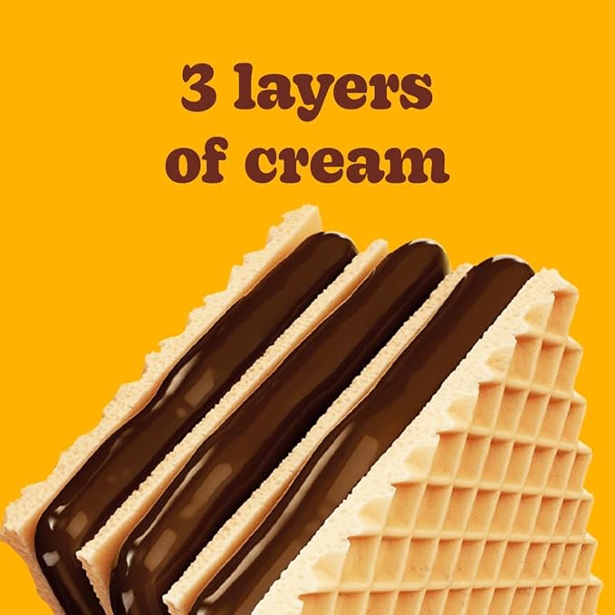 Bauducco Chocolate Wafers - Crispy Wafer Cookies With 3 Delicious, Indulgent, Decadent Layers of