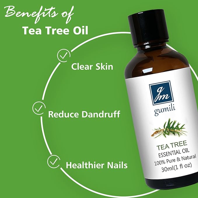 Tea Tree Oil for Skin, Hair, Nail Fungus, Face Body Wash, Foot Soak, Spray, 100% Pure Tea Tree