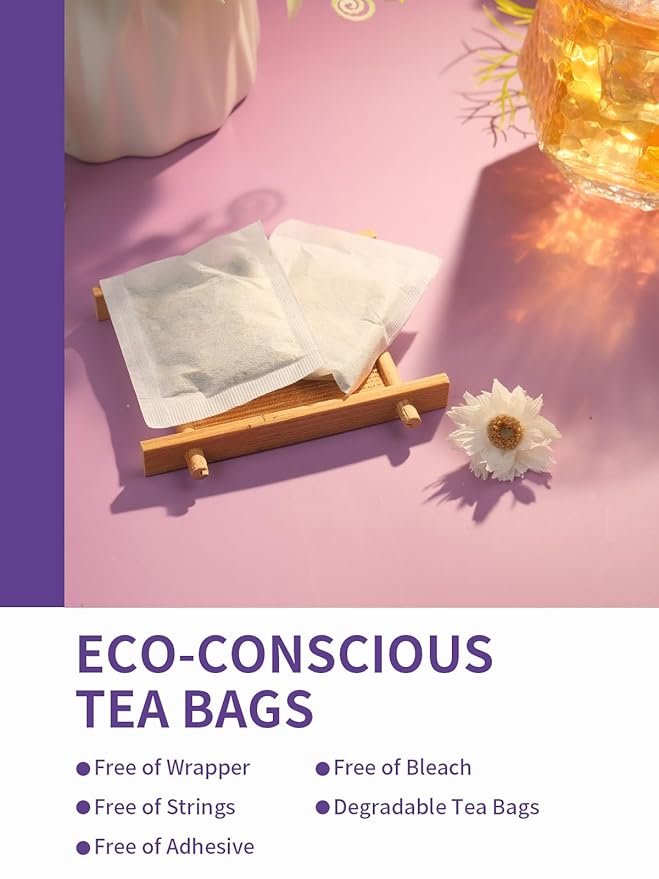 TeeLux Chamomile Passionflower Tea, Caffeine Free Tea with Lemon Balm, Spearmint, Valerian Root