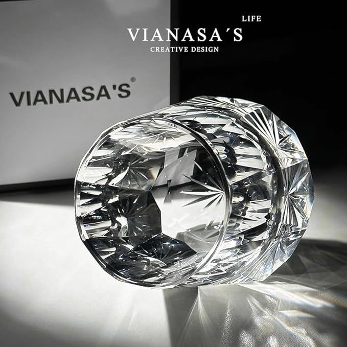 suigetsu Hand Cut Crystal Whisky Glass 320ml Edo style Whiskey Glasses -Cocktail-Vodka-Beer
