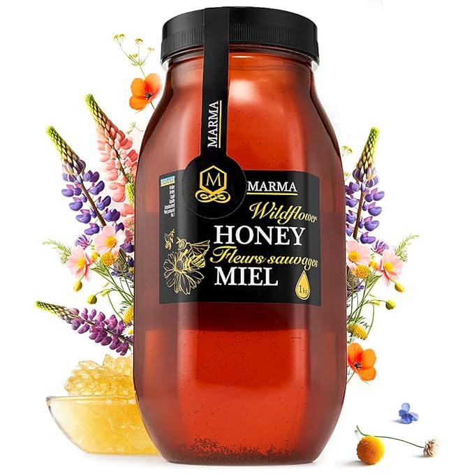 HONIGMA® Marma Wildflower Honey | Authentic Raw Honey from Ukraine | 100% Pure & Unpasteurized |