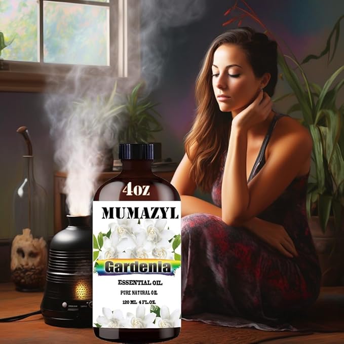 Gardenia Essential Oil, Gardenia Oil 4 Fl Oz 120ML for Diffuser Humidifier Yoga Cleaning DIY Candle