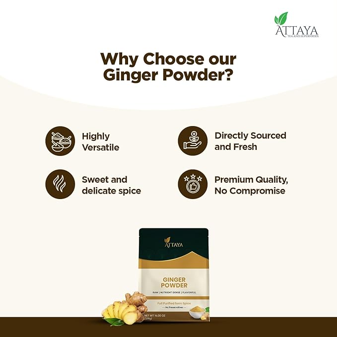 Ground Ginger powder, 1 LB | Premium Source for Spice & Seasoning | Great for Baking, Cooking & Tea