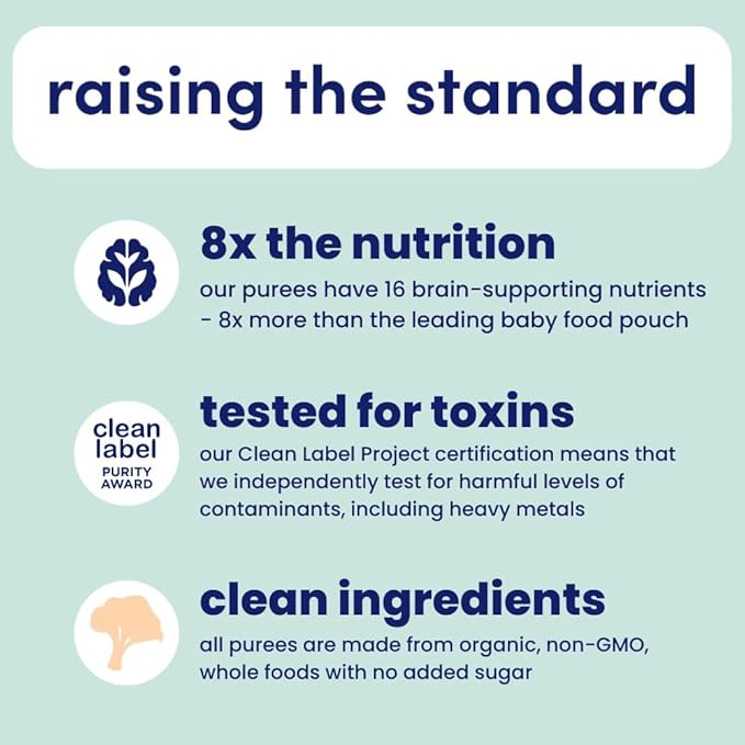 Cerebelly Organic Baby Food Pouches ??Dairy Free Smoothies for Toddlers | No Added Sugar, Fiber
