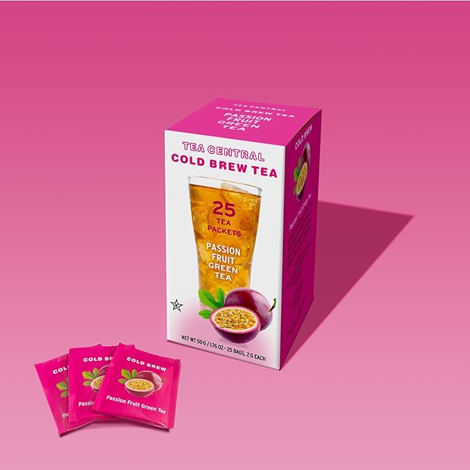 Life Plus Style Gourmet TEA CENTRAL Passion Fruit Iced Tea with Organic Ceylon Green Tea Refreshing