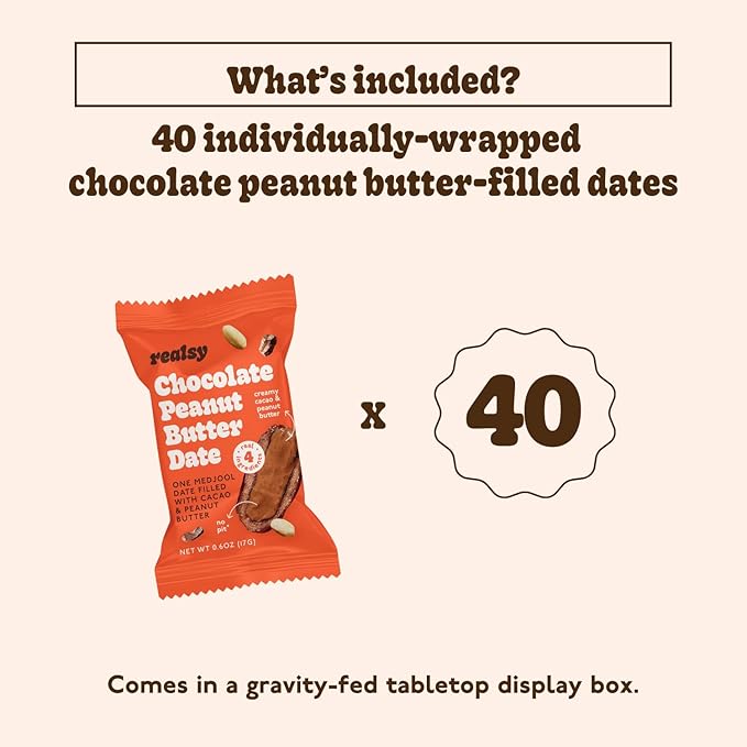Realsy Filled Medjool Dates, Organic Dates with No Sugar Added, Gluten-Free, Vegan, All Natural