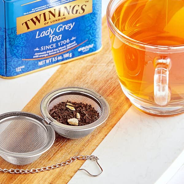 Twinings Lady Grey Loose Black Tea, 3.53 Ounce Tins (Pack of 1), Lemon & Orange Peel, Caffeinated