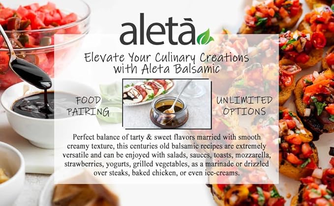 Aleta Farms Balsamic Vinegar, Greek Organic Strawberry Infused Aged Balsamic Vinegar, USDA Organic