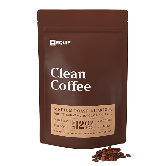 Equip Foods Clean Coffee | Gold Standard, Certified Organic, Fair Trade, Regenerative | Medium
