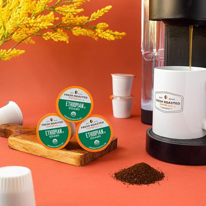 Fresh Roasted Coffee, Organic Ethiopian Sidamo | Fair Trade, USDA Organic, 100% Single Origin