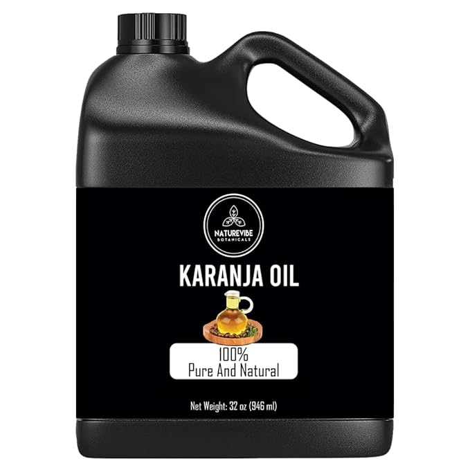 Naturevibe Botanicals Karanja Oil 32 Ounces | 100% Pure and Natural | Great for Skin Care and Hair