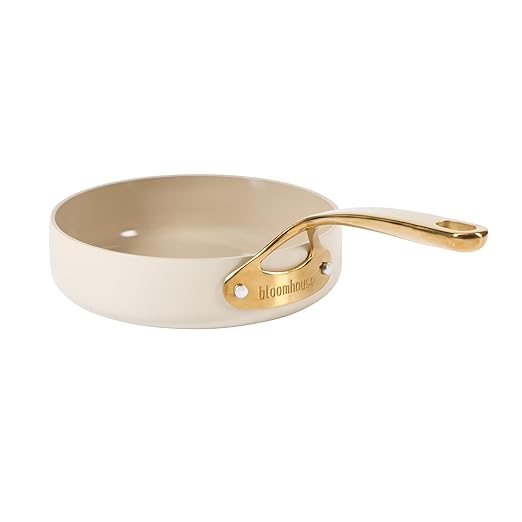 bloomhouse 8 Inch Heavy Duty Aluminum Premium PFA Free Ceramic Nonstick Saute/Deep Frying Pan
