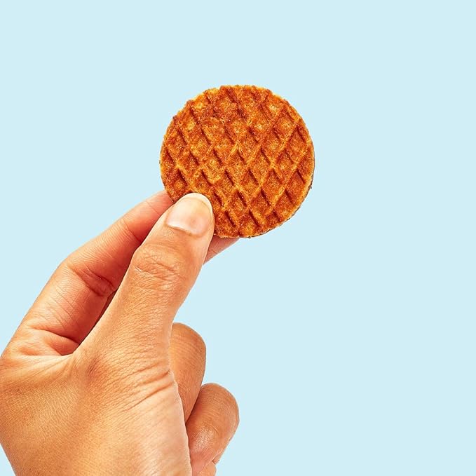 Rip Van Wafels Dutch Caramel & Vanilla Mini Stroopwafels - Low Carb Snacks (3g Net Carbs) - Non GMO