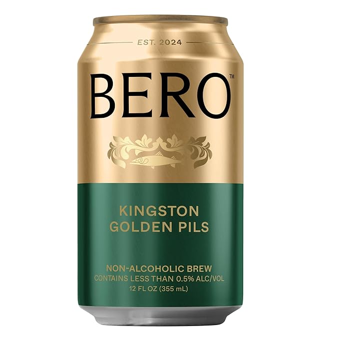 BERO Kingston Golden Pils Non-Alcoholic Beer, 6-Pack Lager-Style Craft Brew, NA Beer by Tom