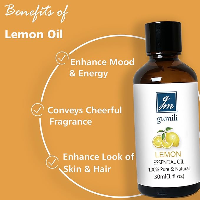 Lemon Essential Oil 1 Oz ??100% Pure Natural Lemon Oil for Cleaning, Diffuser, Skin, Massage & DIY