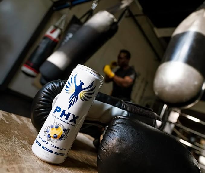 PHX Hydration Energy Drink - 700mg Electrolytes, 200mg Natural Green Tea Caffeine, 100% Daily Value