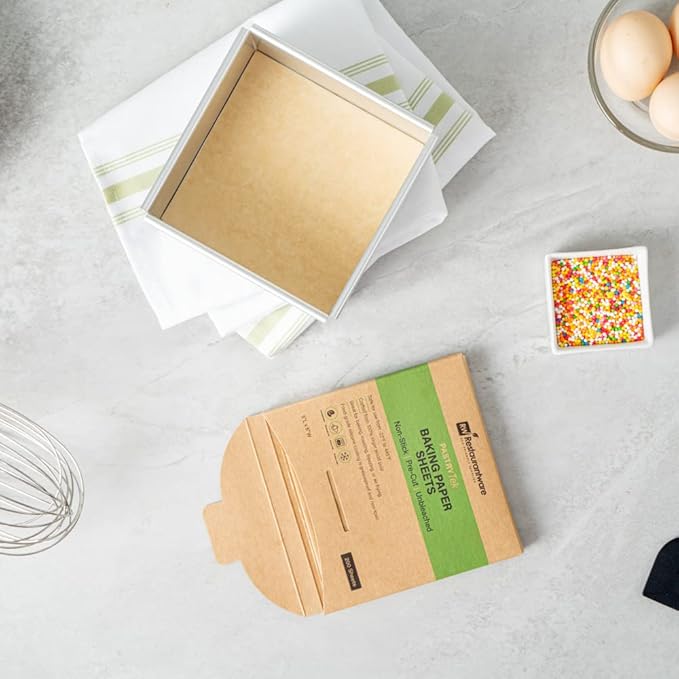 Restaurantware Pastry Tek 5 x 5 Inch Parchment Paper Sheets 1000 Greaseproof Baking Sheets For Oven