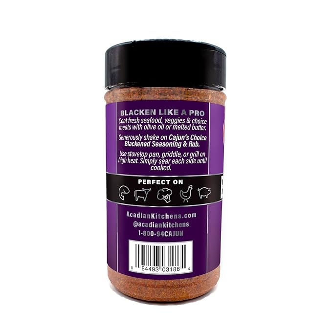 Blackened Seasoning 6.5 oz Shaker – Ideal for Grilling or Cooking Fish, Chicken, Wings, BBQ, Pork