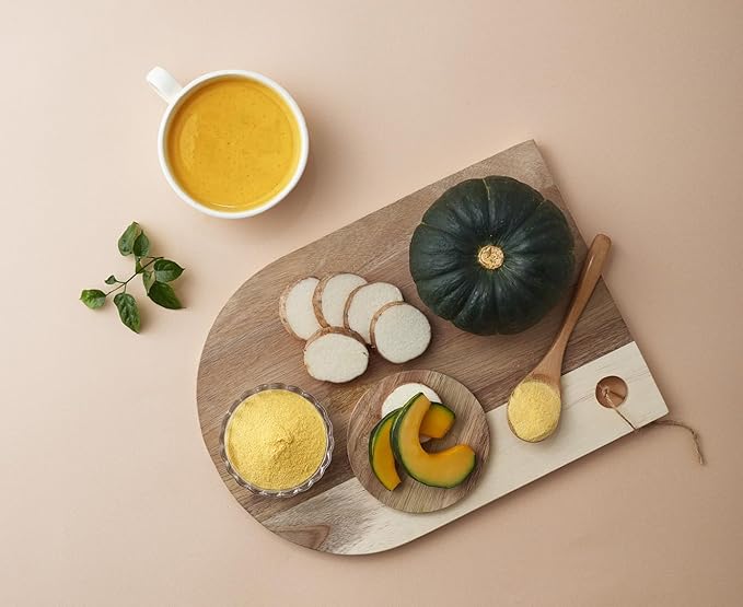 Damtuh Sweet Pumpkin with Yam Tea Powder – Korean Meal Replacement, Instant Breakfast Shake with