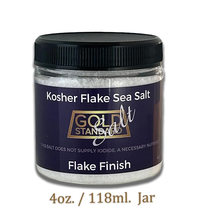 KOSHER CERTIFIED Flake Sea Salt - Flake Finish, Finishing Salt - 4oz