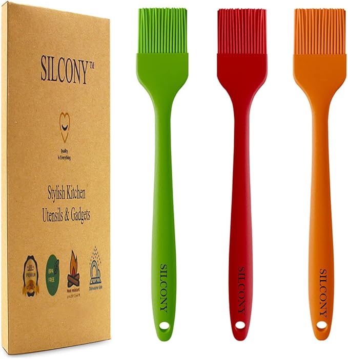 10" Silicone Pastry Basting BIG SIZE Brushes Heat Resistant BPA Free for BBQ Grill Barbecue &