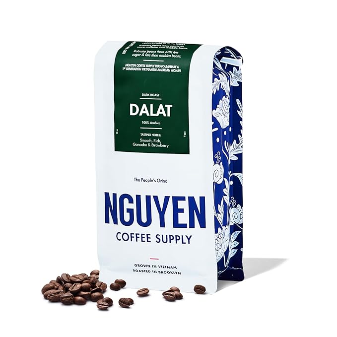 Nguyen Coffee Supply - Dalat Arabica: Dark Roast Premium Whole Coffee Beans, Vietnamese Single