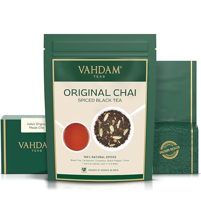 VAHDAM, India's Original Masala Chai Tea Loose Leaf (50 Cups/3.53oz) Blend Of Black Tea, Cinnamon