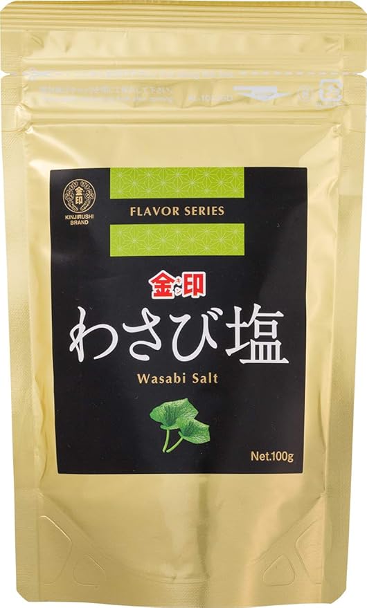 Kinijrushi Japanese Genuine WASABI SALT (3.5oz) - Gluten Free, Vegan, Wasabia Japonica, Genuine