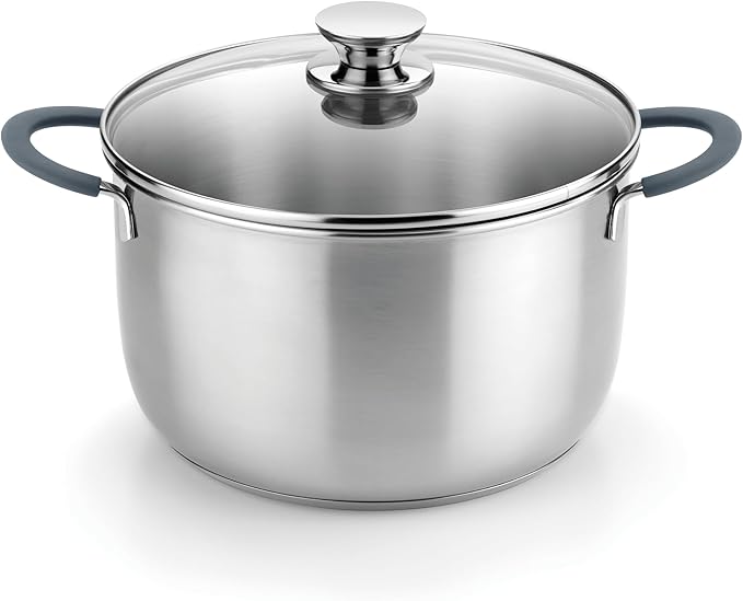 BRA COOKWARE Master Casserole w/Glass Lid | 9.5 inches - 4 quarts Professional Pot | Stainless