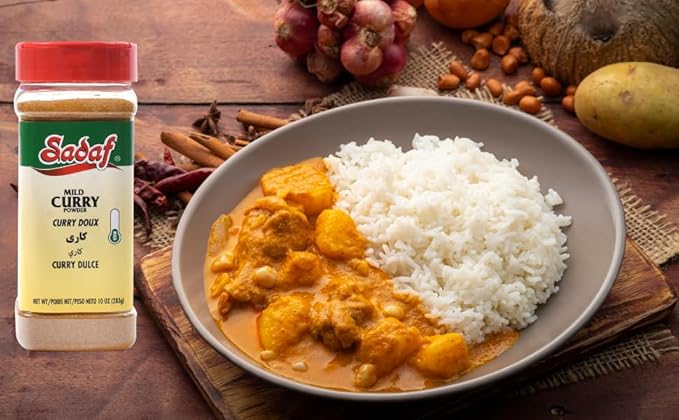 Sadaf Curry Powder Mild -Curry powder seasoning spice medium | Kosher-10 oz Bottle with Shaker Top