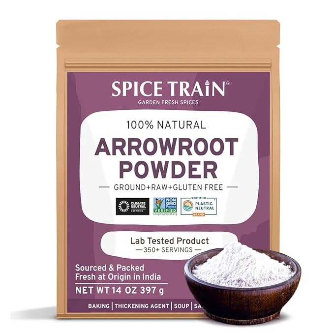 Arrowroot Powder (397g/14oz) Natural Thickener, Fine Ground | Wheat Flour Substitute | Non GMO