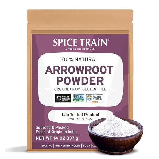 Arrowroot Powder (397g/14oz) Natural Thickener, Fine Ground | Wheat Flour Substitute | Non GMO
