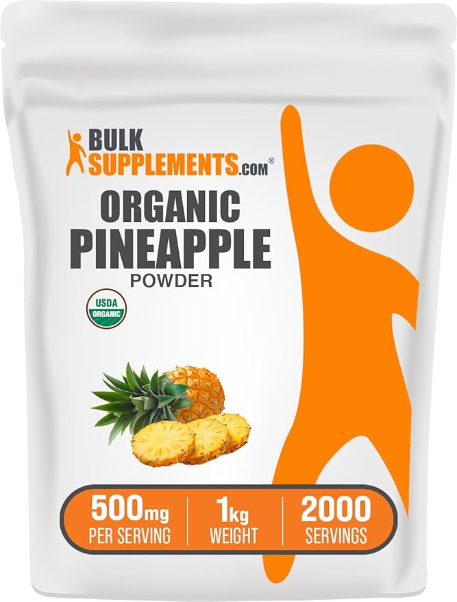 BulkSupplements.com Organic Pineapple Powder - Pineapple Fruit Powder, for Flavoring & Smoothies