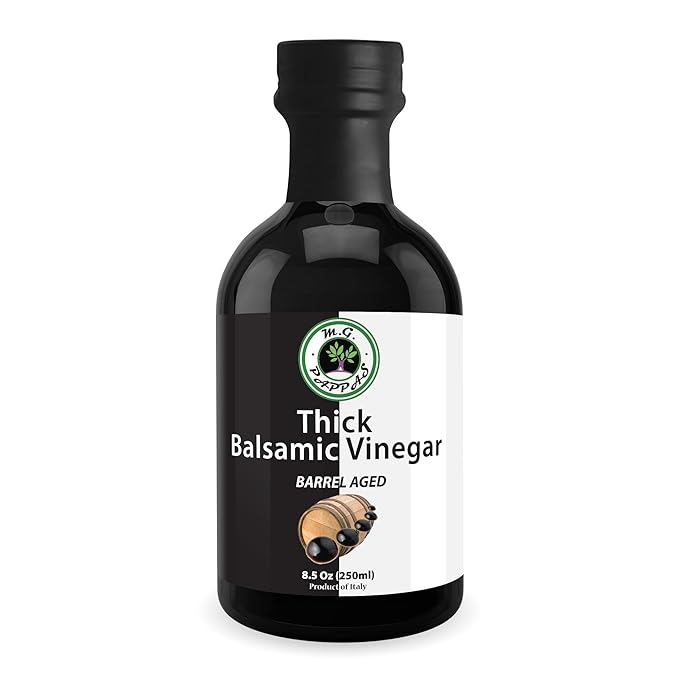 M.G. PAPPAS Thick Aged Balsamic Vinegar from Italy - Gourmet Balsamic Italian Vinegar - A Great