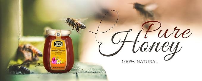 ALSHIFA Natural Honey 8.81oz (250g) | Pack of 1 | Raw & Pure Honey Unpasteurized | 100% Pure